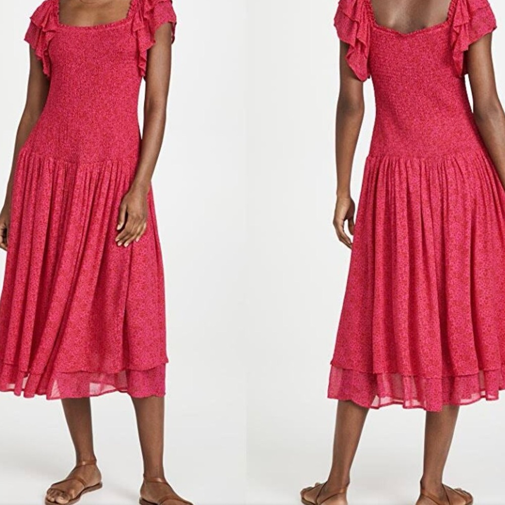 NWT Hatch Maternity Cosette Dress Pink Samba print size 0 - Picture 3 of 9
